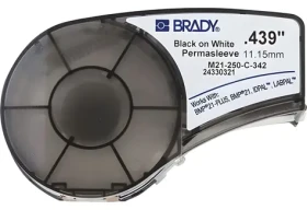 BRADY PermaSleeve zmršťovacia bužírka / Bužírka pre značenie káblov / Polyolefín / kompatibilná s BMP21- PLUS, BMP21, IDPAL (M21-250-C-342)