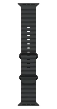 Apple Watch 49mm Oceánsky remienok Black Ocean čierna / Remienok pre Apple Watch / Fluoroelastomer / Titanová pracka (MYPD3ZM/A)
