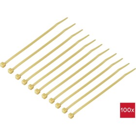 TRU COMPONENTS TC-12533328, sťahovacie pásky, 3.6 mm, 150 mm, svetlohnedá, pre použitie pri vysokých teplotách, 100 ks; TC-12533328