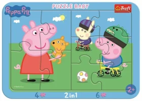 Trefl - Puzzle - Baby puzzle Šťastné prasiatko Peppa 2v1