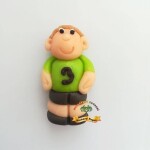 Figúrka na tortu futbalista zelený dres 6 cm z kokosovej hmoty - Fagos - Fagos