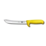 VICTORINOX Fibrox mäsiarsky nôž žltý / 18 cm / hladká čepeľ / bezpečnostná špička (5.7608.18L)