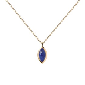 PDPAOLA Pozlátený náhrdelník Lapis Lazuli Nomad Vanilla CO01-680-U