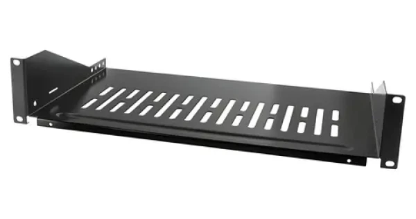 LogiLink montážna polica pre RACK 19" 400 mm čierna / Montážna polica / 2U / nosnosť 25 kg / oceľ (SF2C45B)