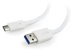Kábel USB-C (M) - USB-C (M) 0,5 m biela / Kábel / USB 3.0 (CCP-USB3-AMCM-W-0.5M)