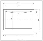 BESCO - Obdĺžniková sprchová vanička ALPINA - Rozmer A - 120, Rozmer B - 80 OLBVANACALP128