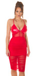 Soo Sexy! Koucla strap Minidress with Mesh Detail red Einheitsgroesse