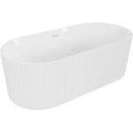 MEXEN/S - Paola voľne stojaca vaňa reliéf 150 x 75, biela lesk, sifón a prepad biela 52721507500-20
