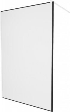 MEXEN/S - KIOTO Sprchová zástena WALK-IN 120 x 200, transparent/čierny vzor 8 mm, biela 800-120-101-20-70