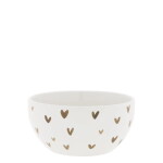 Bastion Collections Keramická miska Hearts in Brown 300 ml