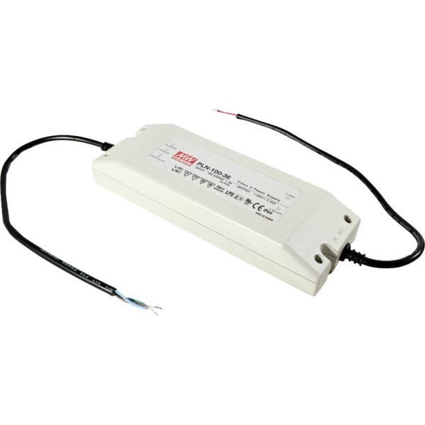 MEAN WELL PLN-100-36 LED driver, napájací zdroj pre LED konštantné napätie, konštantný prúd 95 W 2.65 A 27 - 36 V/DC PFC spínacie obvod, ochrana proti; PLN-100-36