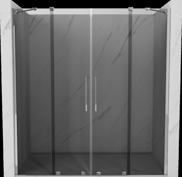 MEXEN/S - Velar Duo posuvné sprchové dvere 180, grafit, chróm 871-180-000-42-01