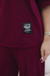 Súprava bavlnenej blúzky a nohavíc 6727 bordová - Kesi UNI