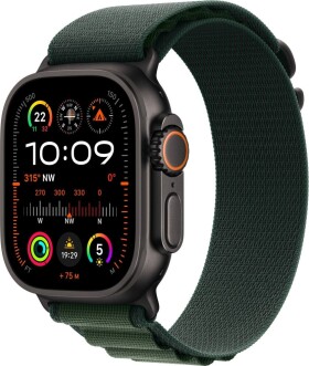 Apple Watch Ultra 2 čierny titán tmavo zelený alpský ťah (MX4R3FD/A)