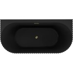 MEXEN/S - Sella voľne stojaca vaňa nástenná reliéf 150 x 75, čierna mat, sifón a prepad zlatá 52711507571-50