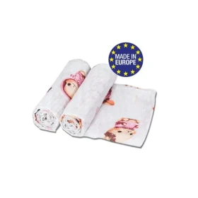 Bomimi Osuška TETRA Premium 140 g/m2, 2ks, 80x100, ZAJAČIK-RUŽOVÁ (BO2304PIK027)