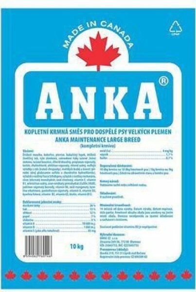 Anka Dog Maintenance Large Breed - 20kg