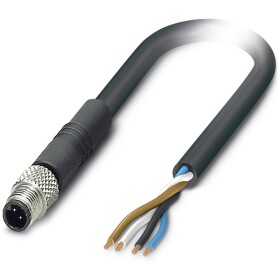 Sensor/Actuator cable SAC-4P- 5,0-PVC/M12FR BK 1527728 Phoenix Contact; 1527728
