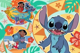 Trefl - Puzzle - LiloStitch: Šťastný deň MAXI