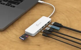 J5create JCD373E biela / USB-C húb / 6 portov / HDMI / Power Delivery (JCD373EW-N)