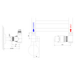 Bruckner - WICHER ECK COMBI pripojovacia sada termostatická rohová, biela 600.321.4