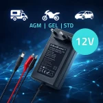Nabíjačka olovených AGM/GEL akumulátorov 12V / 2A / 24W / konektor 5,5 x2, 1 mm / kábel 1,8 m (52661)
