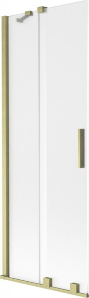 MEXEN/S - Velar dvojkrídlová posuvná vaňová zástena 75 x 150, dekor, zlatá kartáčovaná 896-075-000-31-55