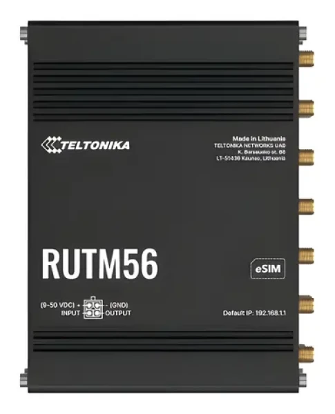 Teltonika RUTM56 / Router industriálny / Dual 5G 4G LTE / Wi-Fi 5 / Dual SIM eSIM / VPN (RUTM56000000)