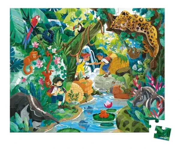 JANOD Puzzle v kufríku Dobrodružstvo v džungli