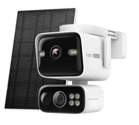 TP-LINK Tapo C675D Kit / Vonkajšia IP kamera solárny panel / Duálny objektív 4K / Pan/Tilt / IP65 / Wi-Fi (Tapo C675D KIT)