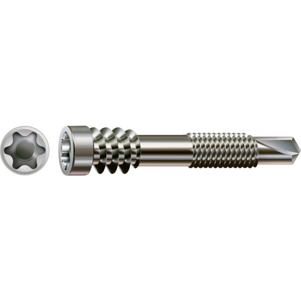SPAX 0557000500483 sada okrúhlych skrutiek do plechu 5 mm 48 mm T-STAR plus Nerezová oceľ 100 ks; 0557000500483