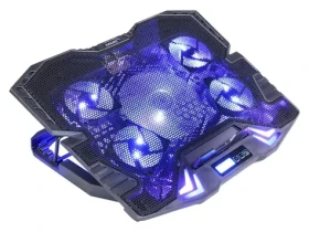Evolveo ANIA 5 čierna / chladiaci podstavec pod notebooky 11 "- 15.6" / 4X 60 mm 1x 120 mm / 1000-2500 RPM / modré sv. (ANIA5)