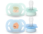 Philips Avent Ultra Štart SCF075/14 modrá, zelená / Cumlík s obrázkom / 0-2 mesiace / 2 ks