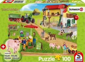 Schmidt Puzzle Schleich Farma s predajným stánkom