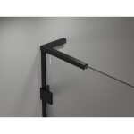 MEXEN/S - Lunar L Sprchová zástena WALK-IN pravá 80 x 200, transparent 8 mm, čierna 830L-080-000-70-00-P