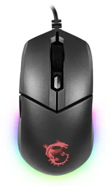 MSI Clutch GM11 čierna / Herná optická myš / 5000 DPI / 6 tlačidiel / USB / RGB / drôtová (S12-0401650-CLA)