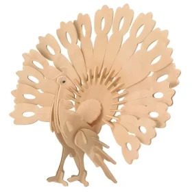 Woodcraft CONSTRUCTION Kit Drevené 3D puzzle Páv