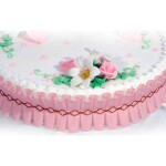 Ozdobný lem na kraj torty 1m v ružovej farbe - Dekora - Dekora