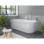 MEXEN/S - Mia voľne stojaca rohová vaňa ľavá 140 x 75, biela, sifón a prepad biela 52691407500L-20