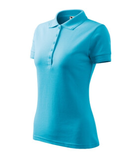 Tričko Pique Polo tyrkysové XL