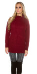 Sexy KouCla chunky knit turtleneck jumper w.Pocket Einheitsgroesse