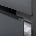 Mereo Mailo, kúpeľňová skrinka s keramickým umývadlom 121 cm, dub Riviera, čierne madlo CN523B