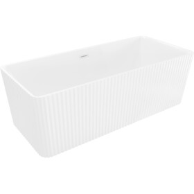 MEXEN/S - Nila voľne stojaca vaňa reliéf 170 x 75, biela, sifón a prepad biela 52841708000-20
