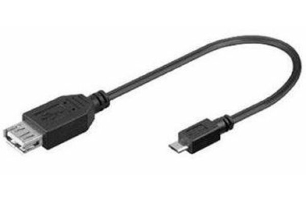 PremiumCord USB redukcia kábel USB A/female - Micro USB/male 20cm (8592220011123)