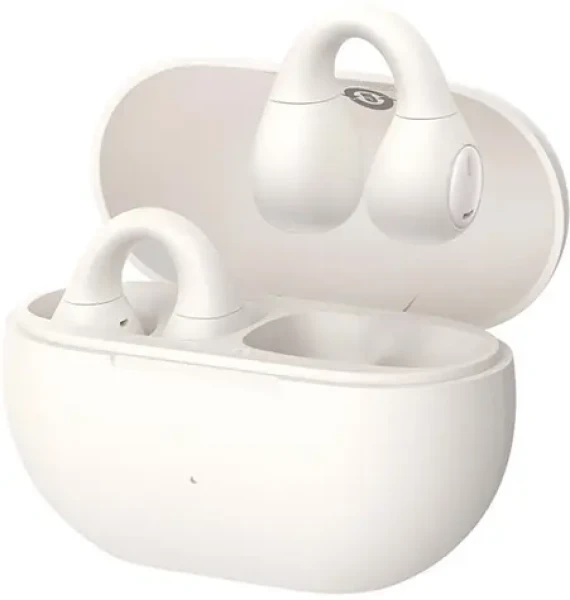Baseus Bass 15 Clip Open Ear biela / Bezdrôtové slúchadlá / Open-ear / Bluetooth 5.4 / nabíjacie púzdro (A00079500223-00)