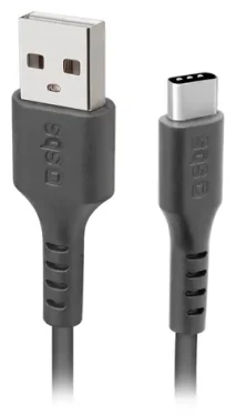 SBS USB-C/USB-A čierna / Dátový kábel / 18W / 2m