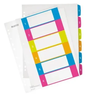 Leitz WOW A4+ MAXI Celoplastové registre popisovateľné na PC 1-6 (12420000)