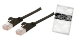 Shiverpeaks Cat7 5 m čierna / Patch kábel / plochý / U/FTP / RJ45-RJ45 / 600 MHz (BS75515-SLS)
