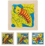 GOKI Vývojové drevené puzzle Motýľ