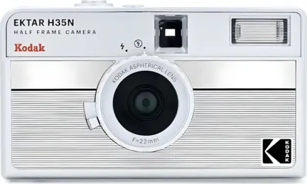Kodak EKTAR H35N Striped Silver / Fotoaparát na film / 35mm film / blesk (RK0302)